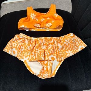 Cute two piece bathing suit for a girl to wear in the summer